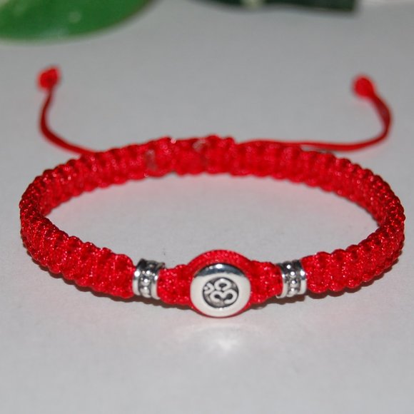 Om Bracelet,Yoga Bracelet,Om Yoga Bracelet,Meditation,Drawstring Bracelet - Picture 2 of 3